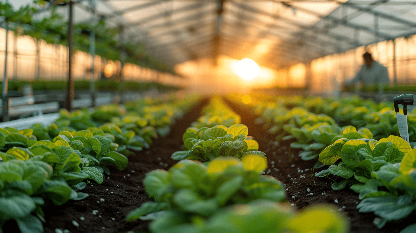 Fertigation system with drip tape irrigation in a commercial greenhouse