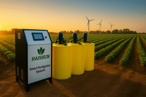 Haishun Smart Fertigation System equipment on farm field