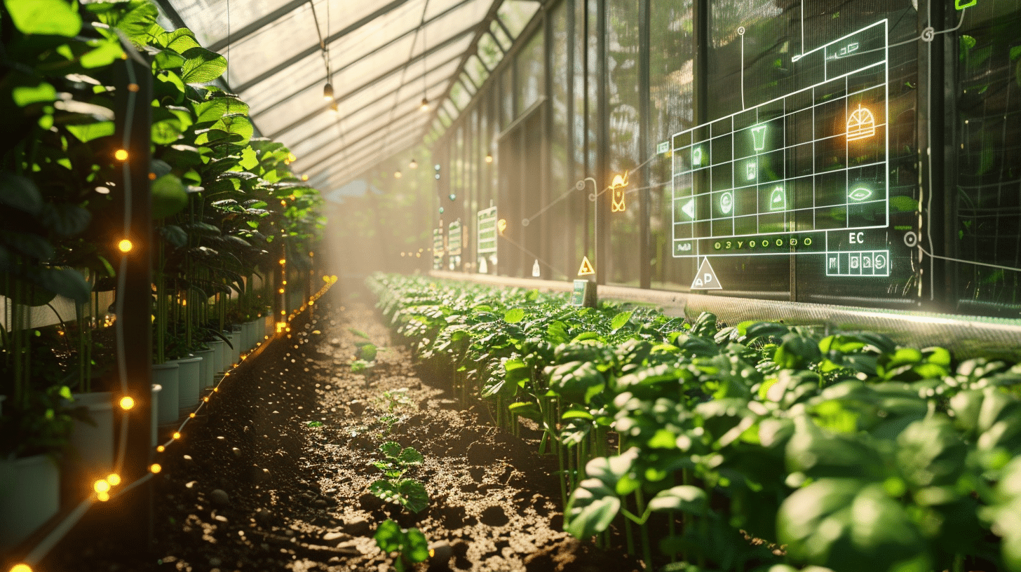 Smart fertigation system greenhouse dashboard showing EC and nutrient monitoring – fertigation 101