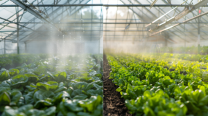Drip fertigation greenhouse crops comparison: overhead irrigation vs drip fertigation in a greenhouse