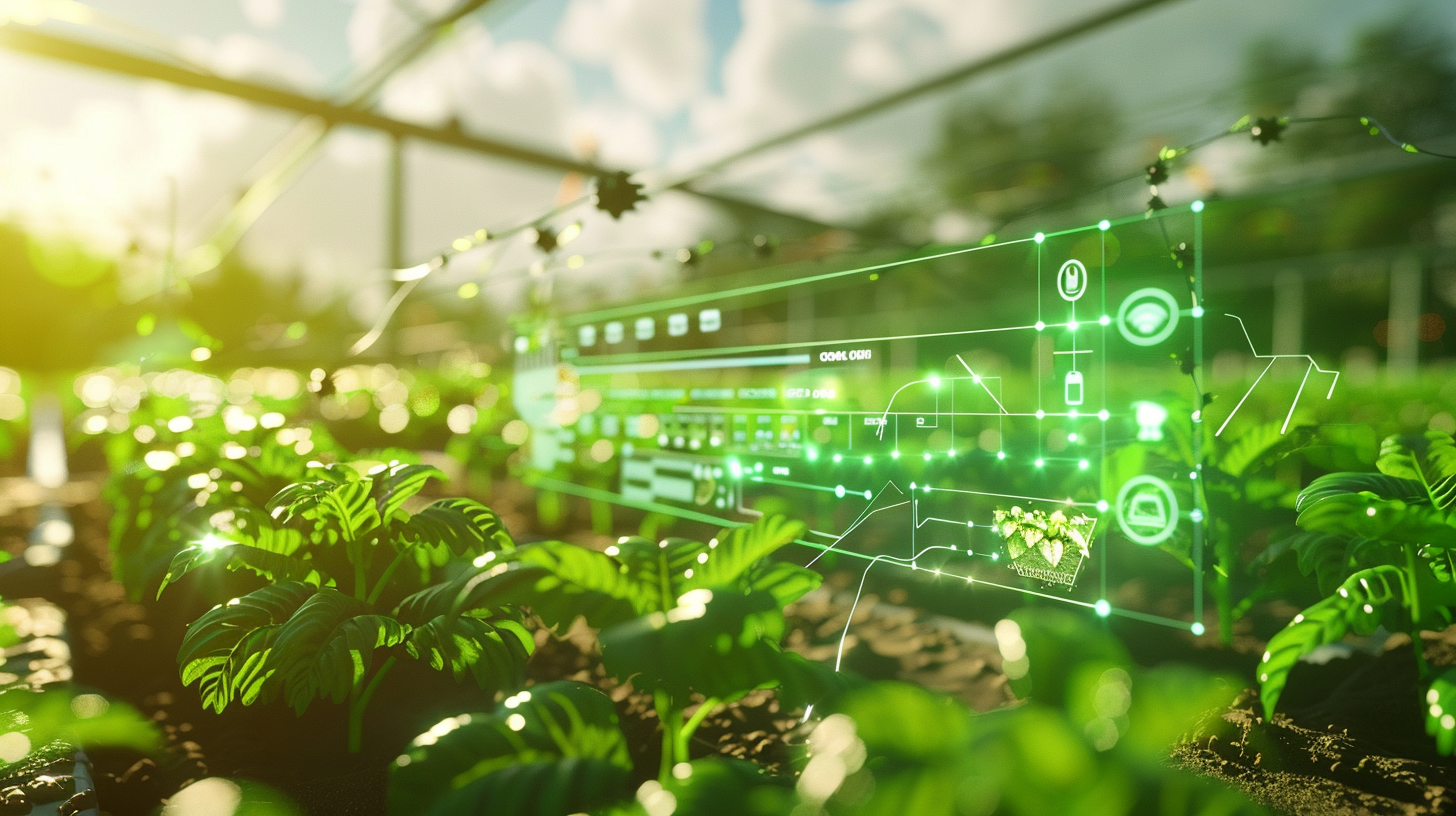 smart fertigation system with EC pH sensors, automated dosing tanks, and remote monitoring dashboard for precision irrigation
