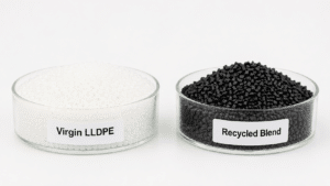 drip tape supplier virgin LLDPE vs recycled material raw material quality comparison